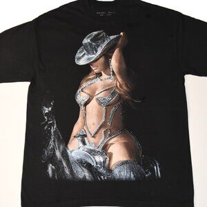 Beyonce Renaissance World Tour Black T-Shirt Cotton Made in US Large 100% cotton
